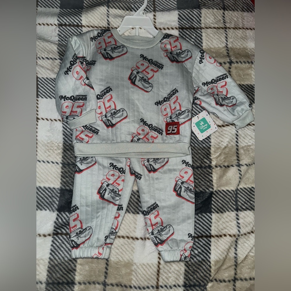 Disney Baby Gray and Red McQueen Pajama Top